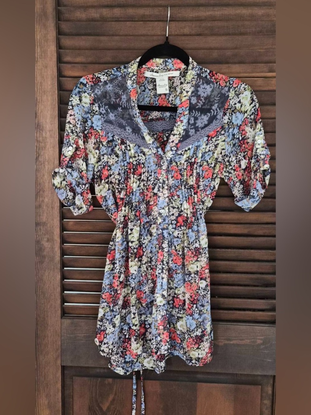 American Rage Cie floral blouse S